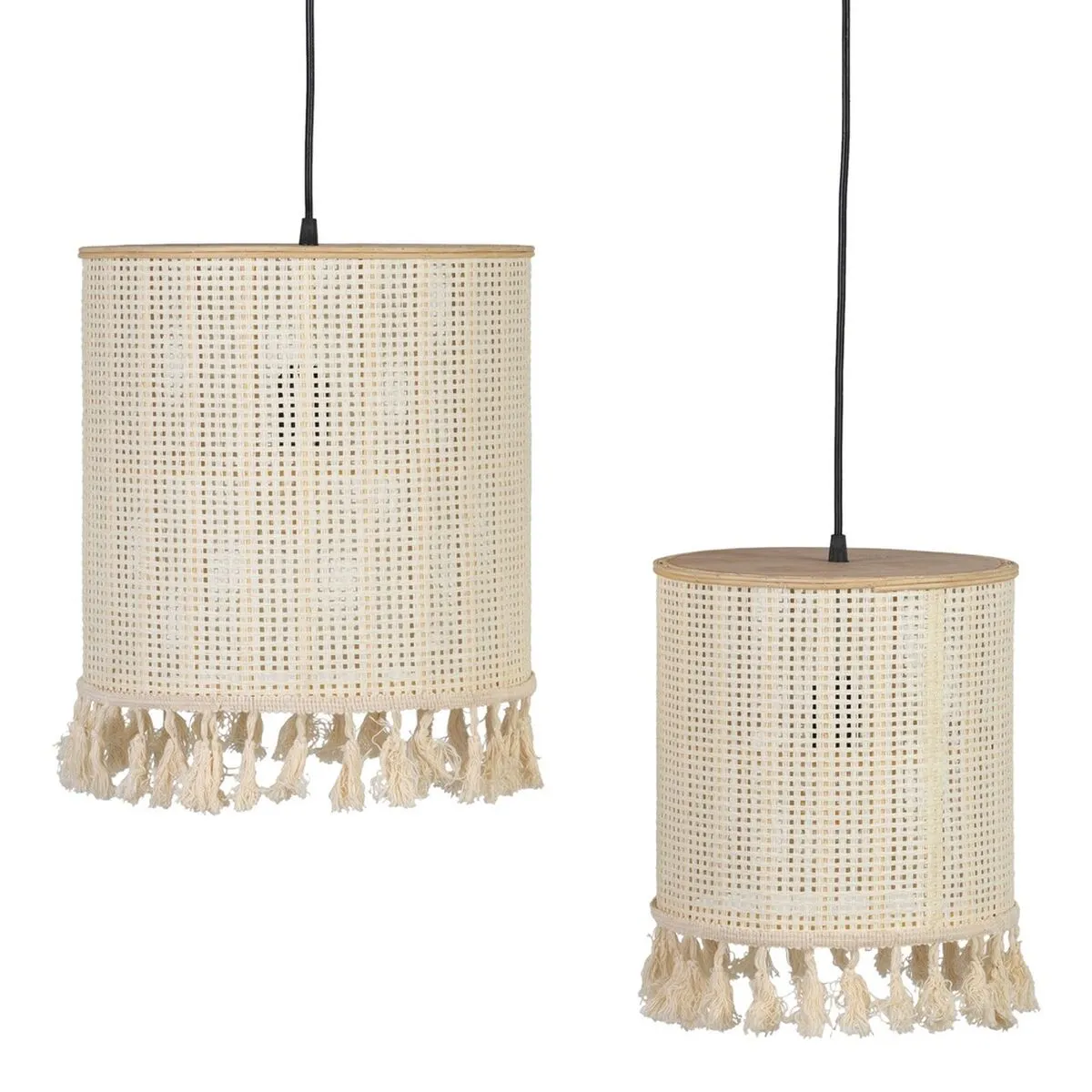 Lampadario Naturale 60 W 220 V 240 V 33 x 33 x 33 cm (2 Unità)