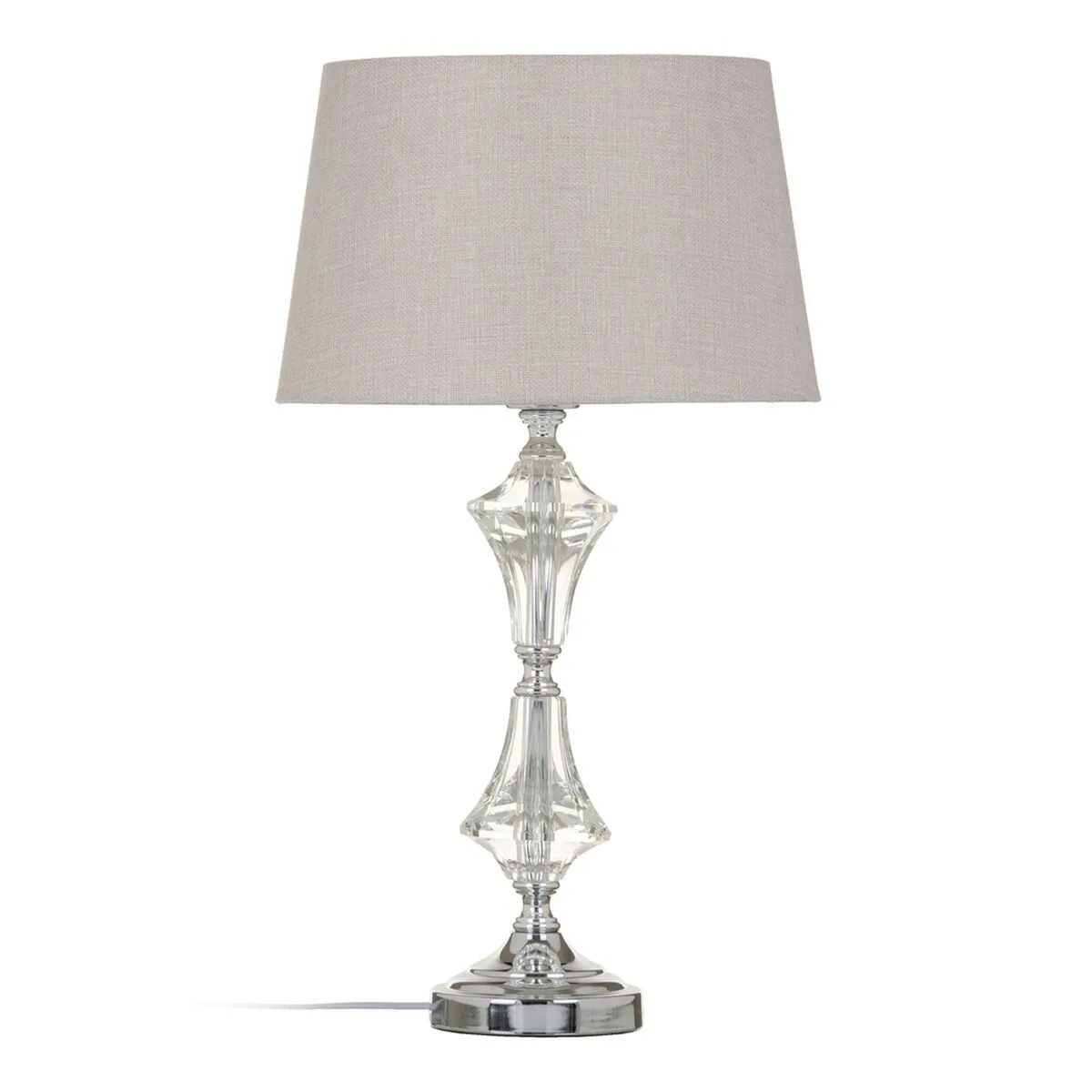 Lampada da tavolo 32 x 32 x 57 cm Cristallo Argento