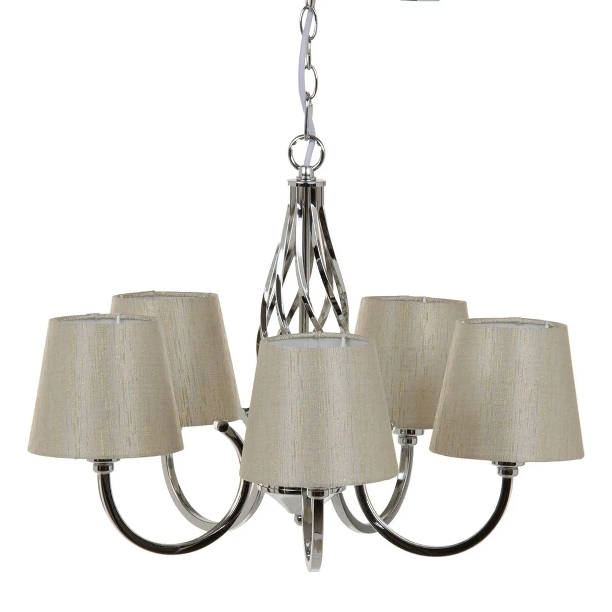 Lampadario Ø 14 cm 36 x 36 x 110 cm Metallo Argento