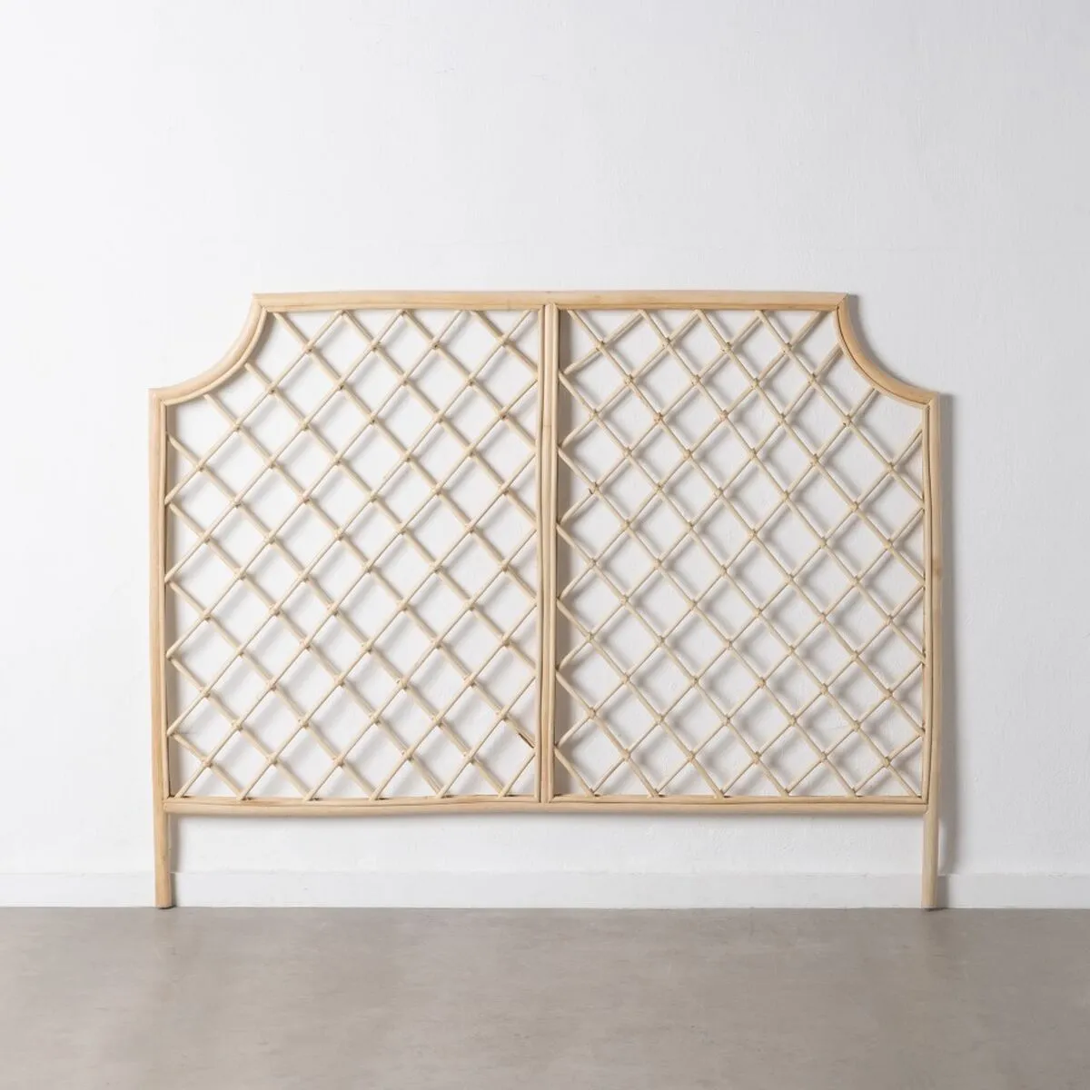 Testiera del Letto 160 x 3 x 125 cm Naturale Rattan