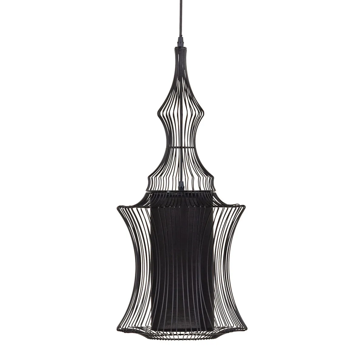 Lampadario 29 x 29 x 68 cm Nero Ferro Ø 29 cm