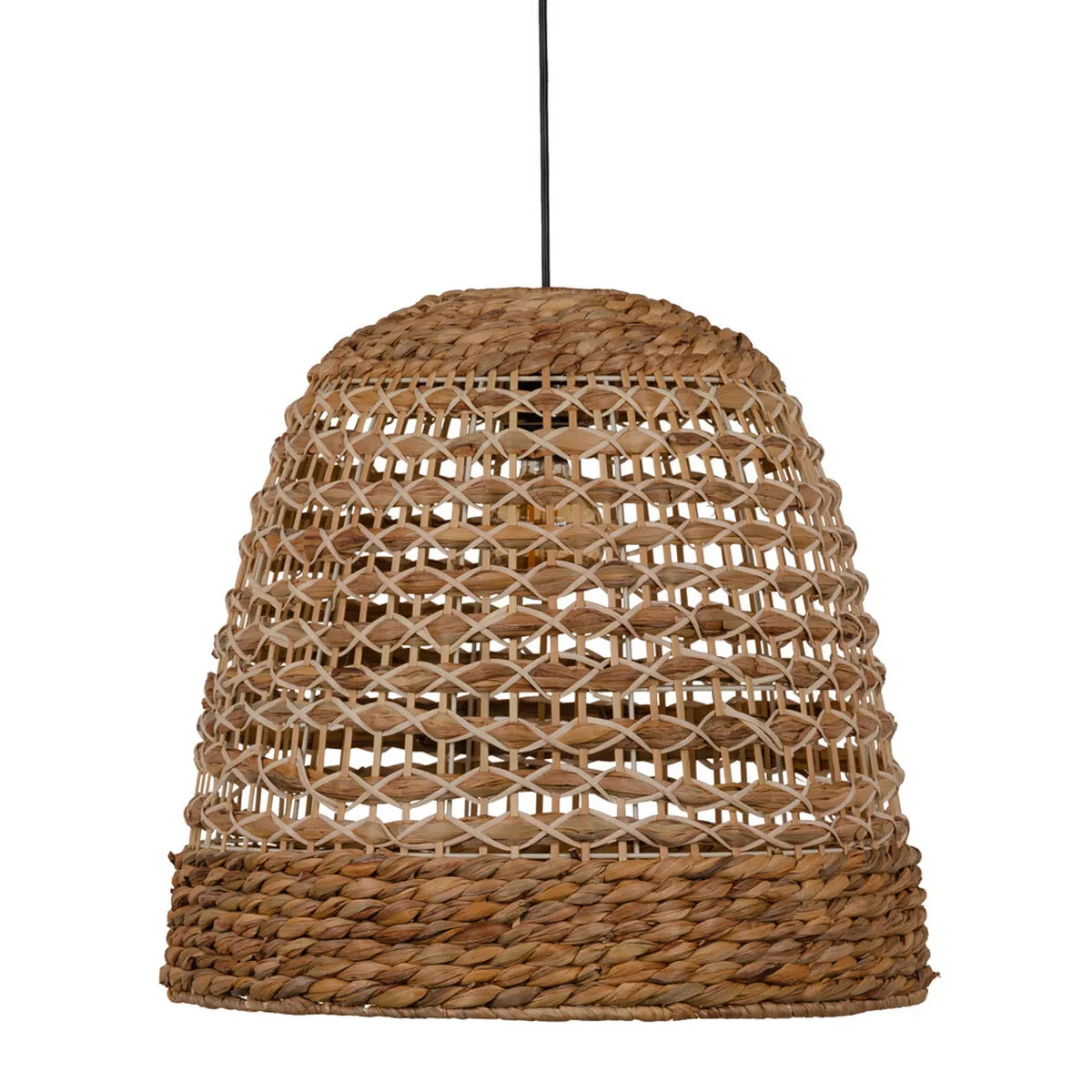 Lampadario Naturale Bambù Ferro 220-240 V 49 x 49 x 46 cm