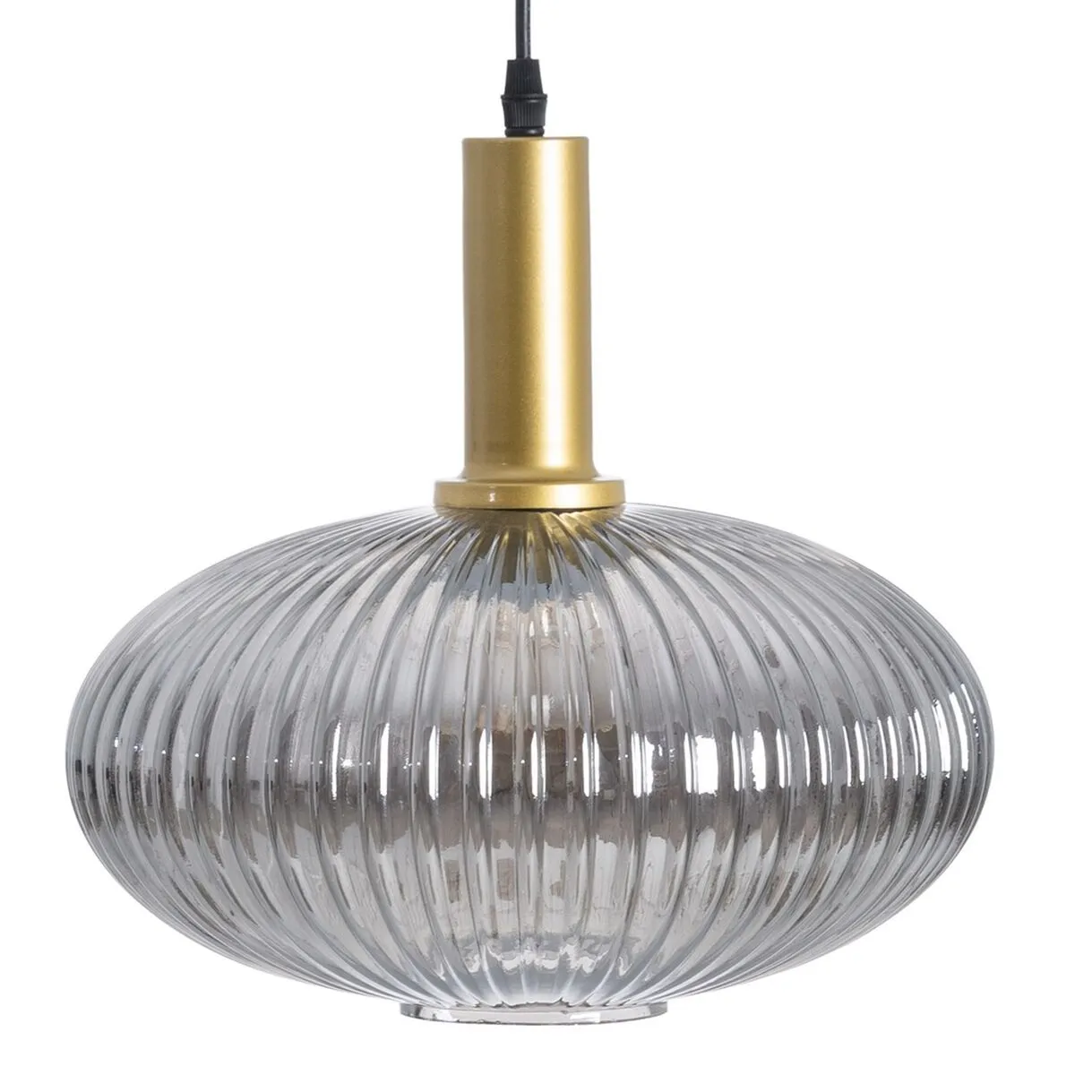 Lampadario Cristallo Grigio Dorato Metallo 30 x 30 x 26 cm