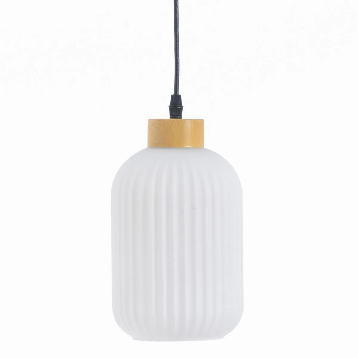 Lampadario Cristallo Naturale Metallo Bianco 14 x 14 x 32 cm