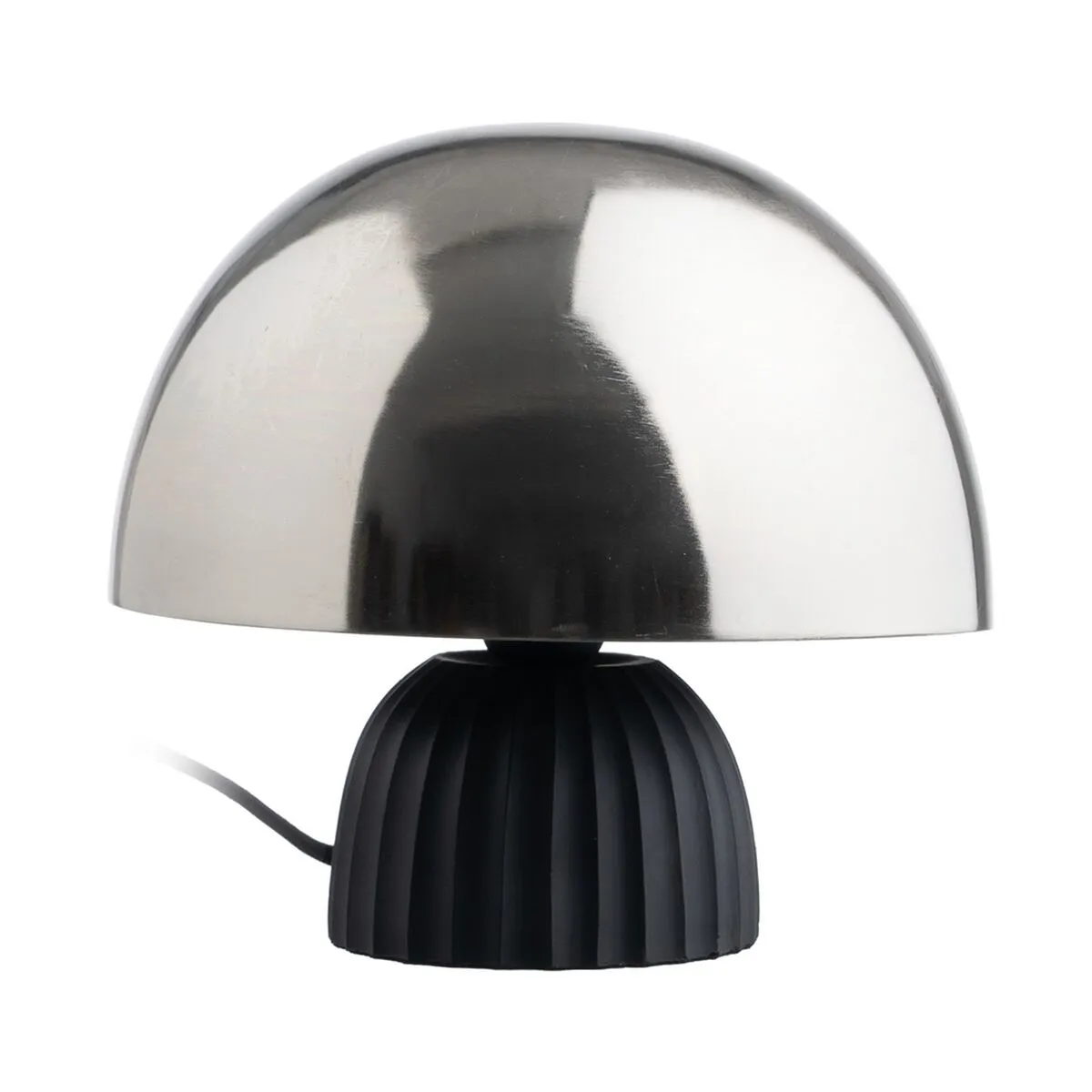 Lampada da tavolo 24 x 24 x 22 cm Nero Metallo Argento