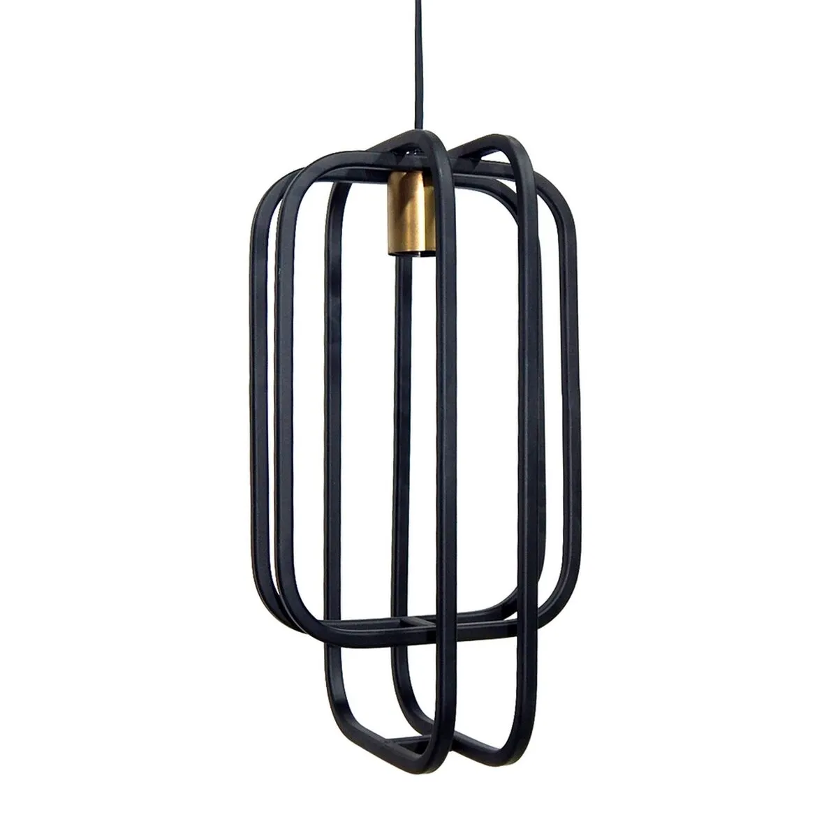 Lampadario 20,5 x 20,5 x 38 cm Nero Metallo