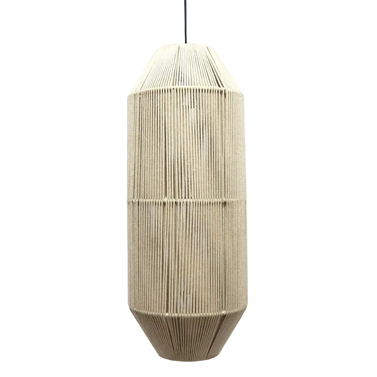 Lampadario Corda Crema 26 x 26 x 65 cm