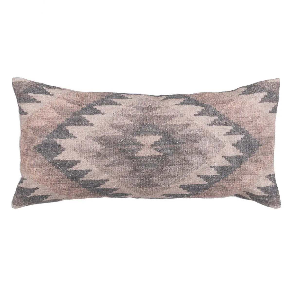 Cuscino Cotone Grigio Rosa 30 x 60 cm