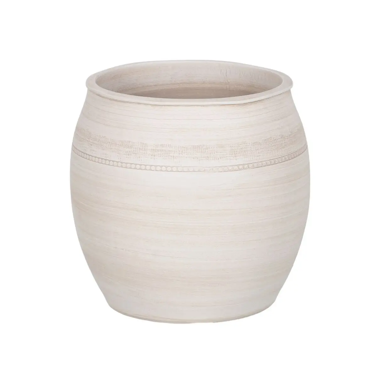 Vaso Crema Ceramica 35 x 35 x 30 cm