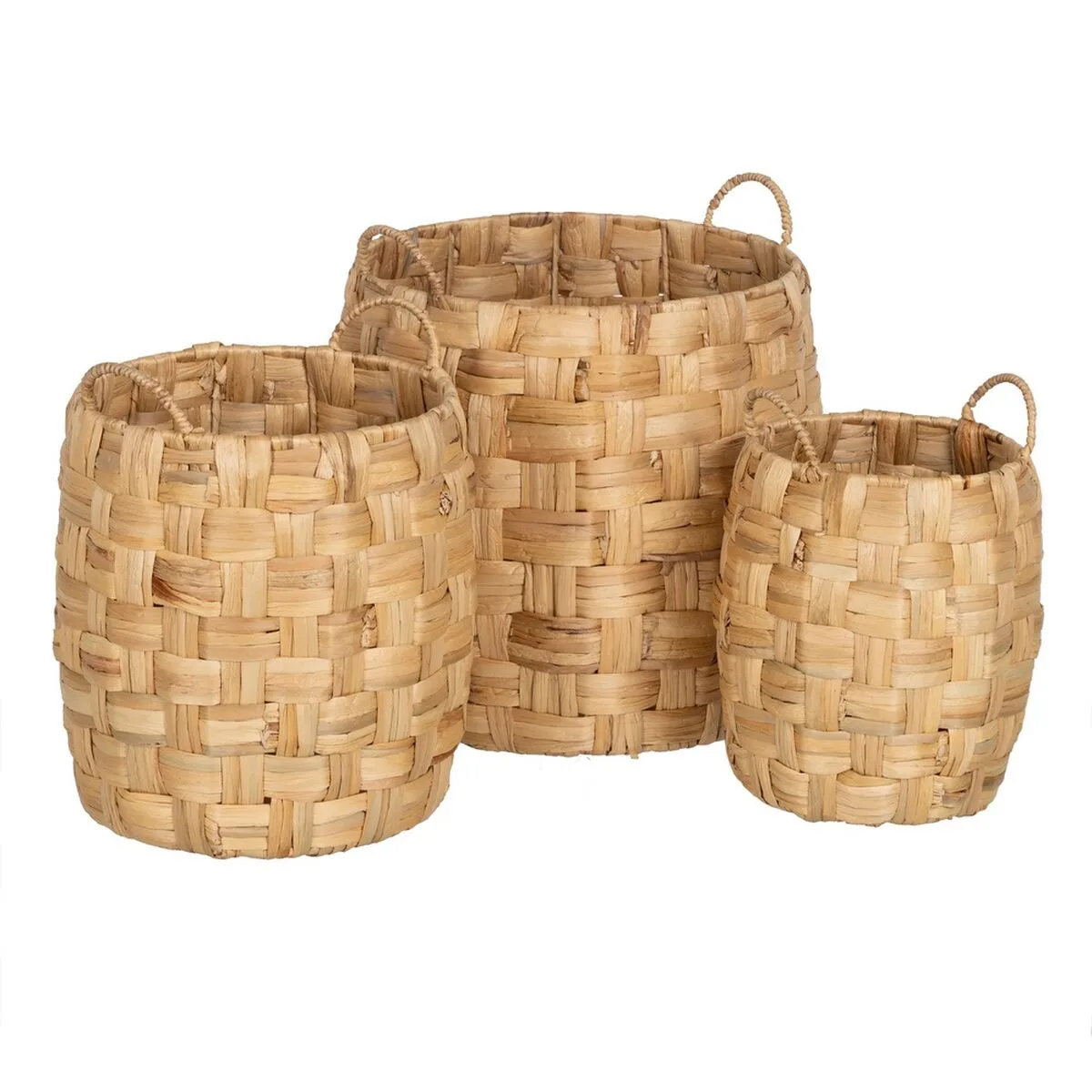 Set di Cesti Beige Fibra naturale 37 x 37 x 40 cm (3 Unità)