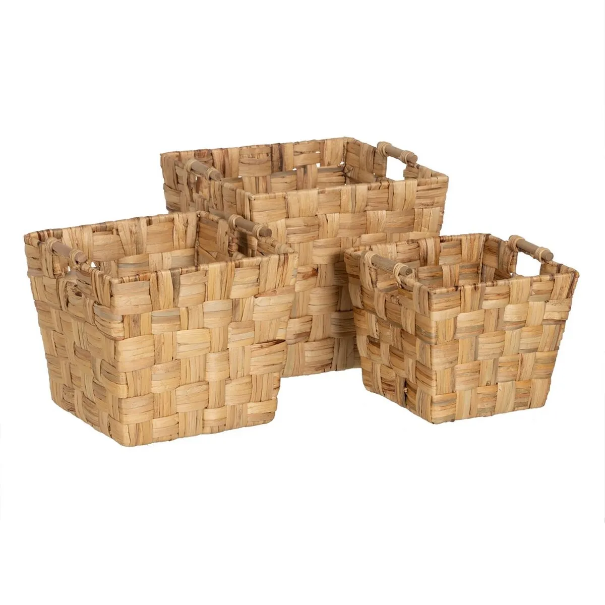 Set di Cesti Beige Fibra naturale 40 x 40 x 35 cm (3 Unità)