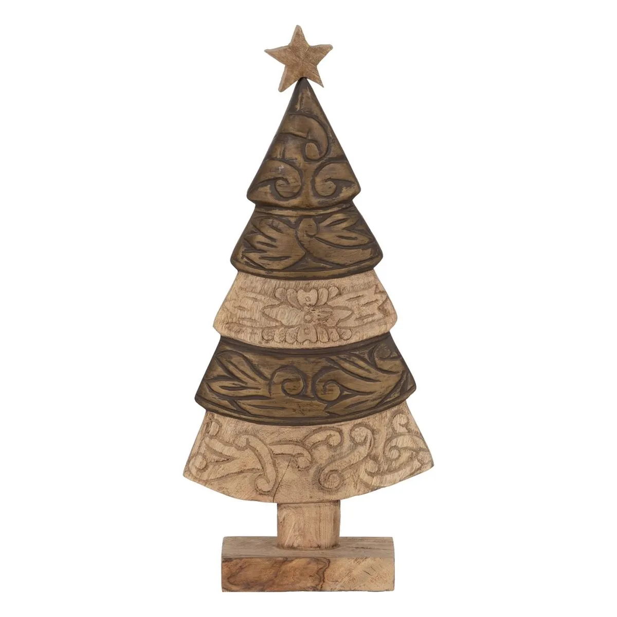 Decorazione Natalizia Marrone Legno di mango Albero di Natale 23,5 x 9 x 50 cm