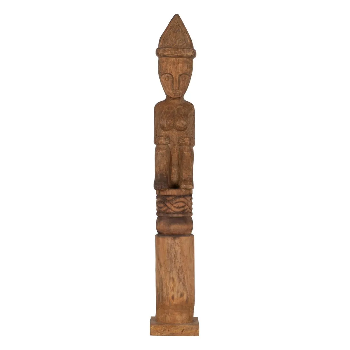 Statua Decorativa Naturale Africano 14 x 14 x 88,5 cm