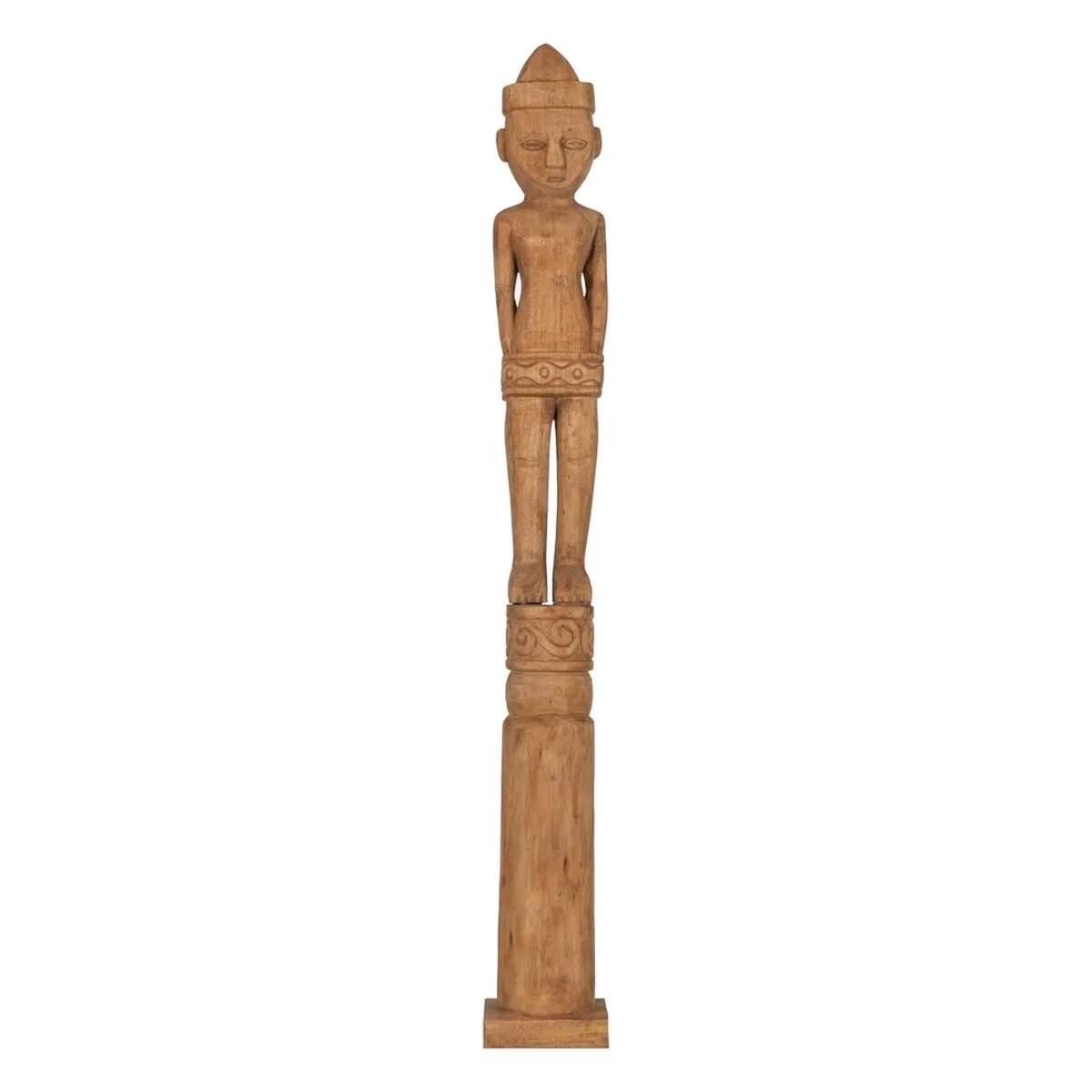 Statua Decorativa Naturale Africano 14 x 14 x 113 cm