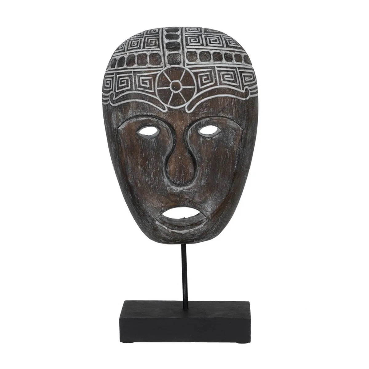 Statua Decorativa Marrone Maschera 24 x 12 x 46 cm