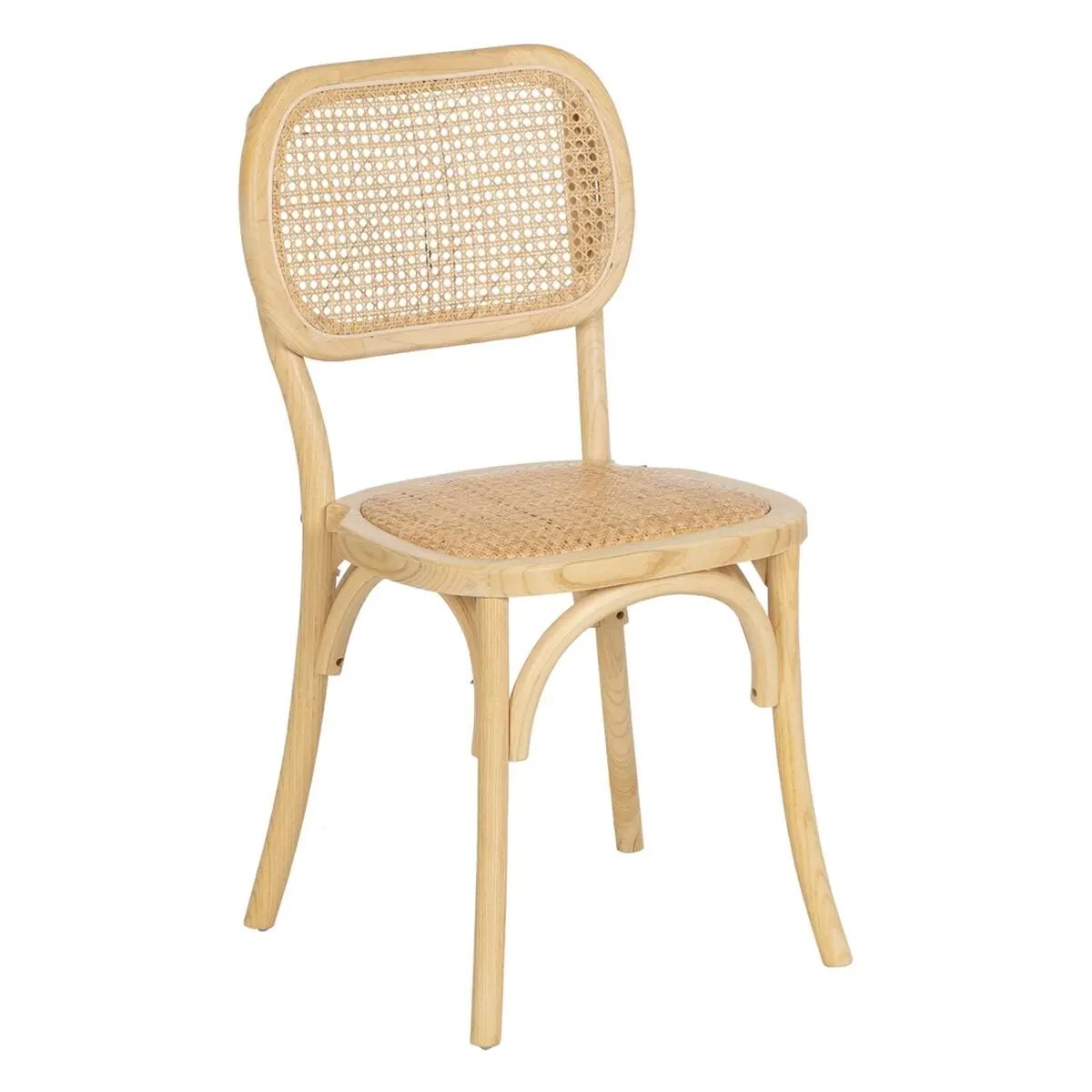 Sedia da Sala da Pranzo Naturale Rattan Legno di olmo 45 x 41 x 88 cm