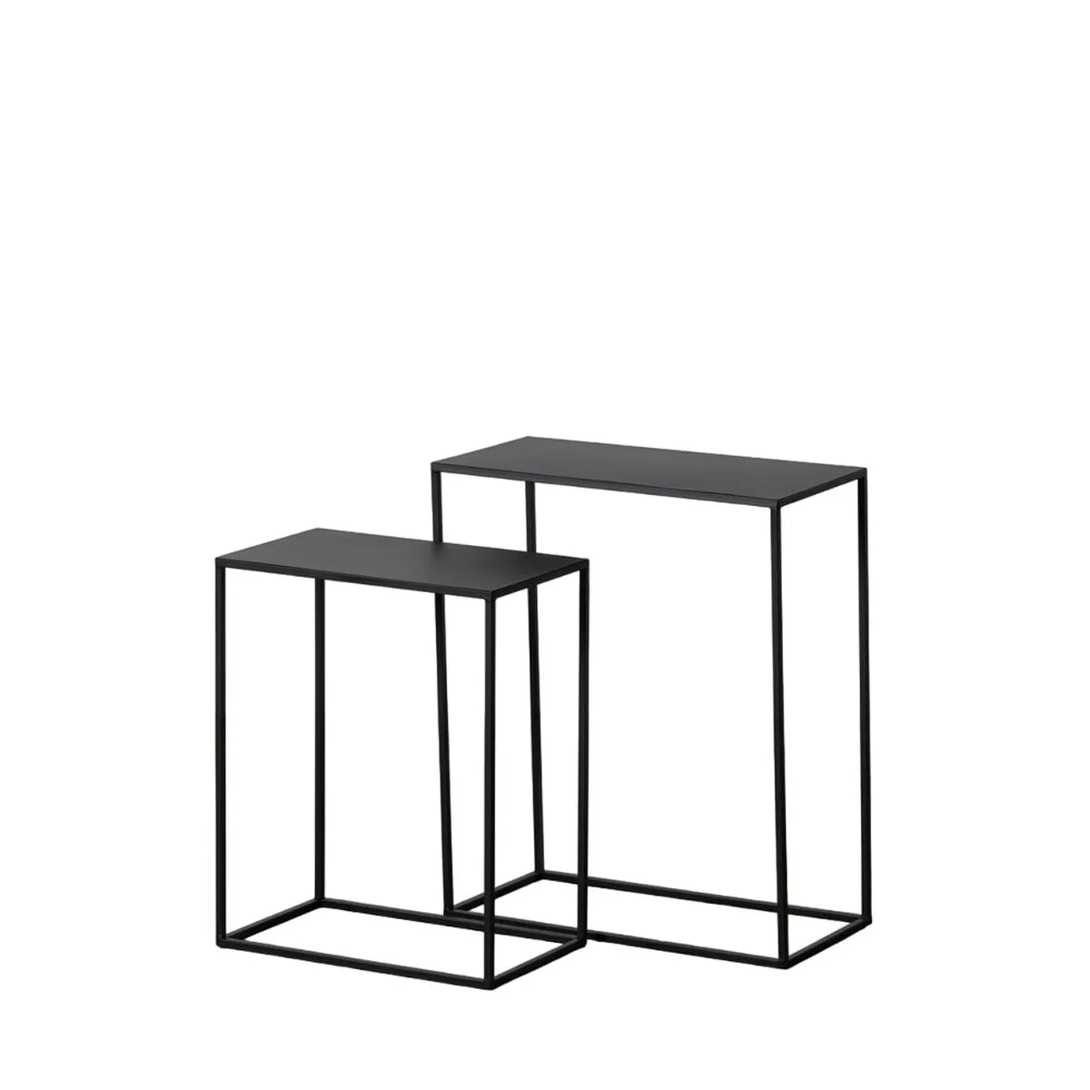 Set di 2 tavoli Nero Ferro 50 x 25 x 60 cm (2 Unità)