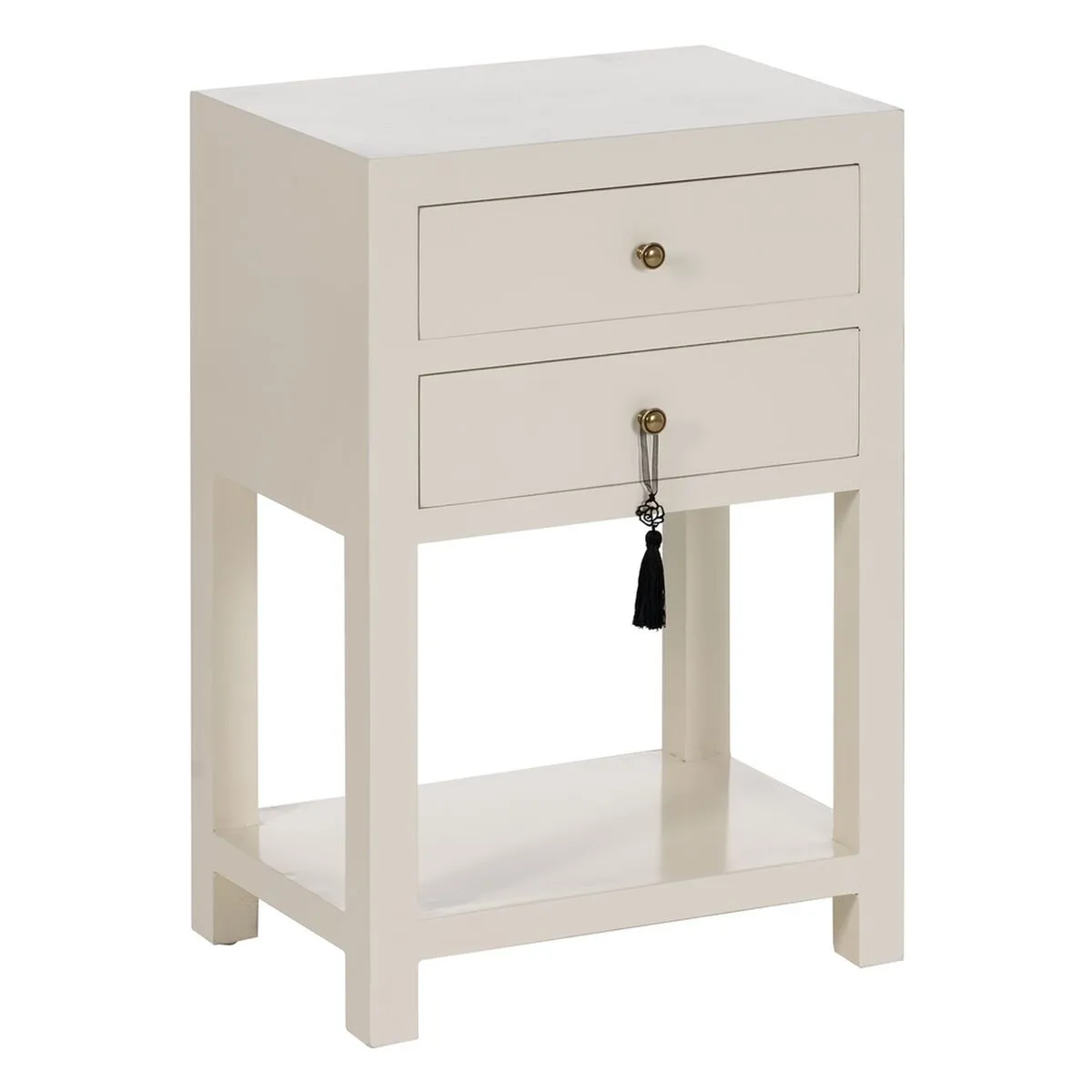 Comodino ORIENT Bianco Legno di abete Legno MDF 45 x 30 x 66 cm