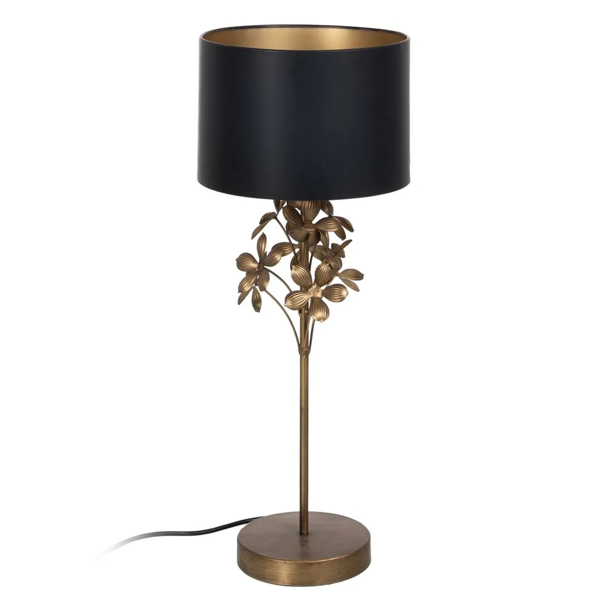 Lampada da tavolo Nero Dorato 220 -240 V 24 x 24 x 63 cm