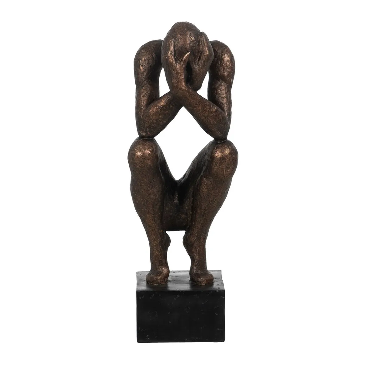 Statua Decorativa Nero Rame Uomo 16 x 19 x 47 cm