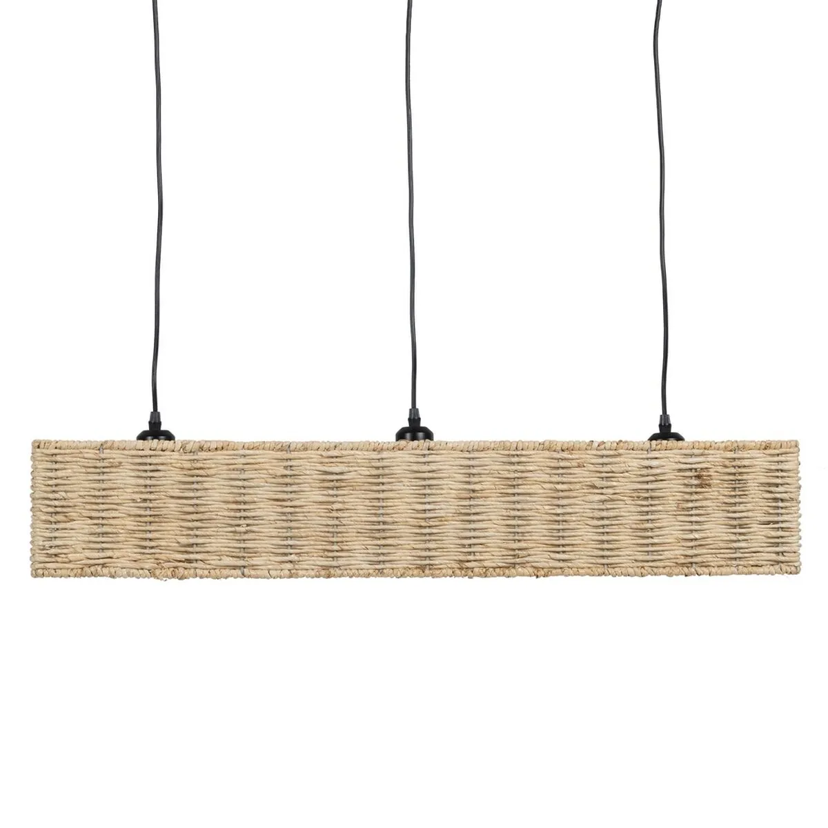 Lampadario Nero Naturale Ferro 220-240 V 88 x 17,5 x 65 cm