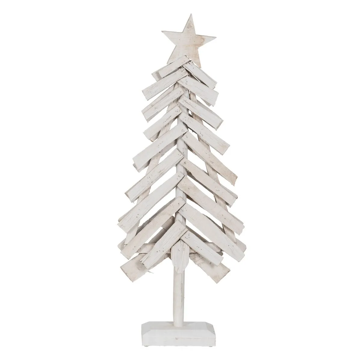 Albero di Natale Bianco Legno di paulownia 34 x 11 x 90 cm