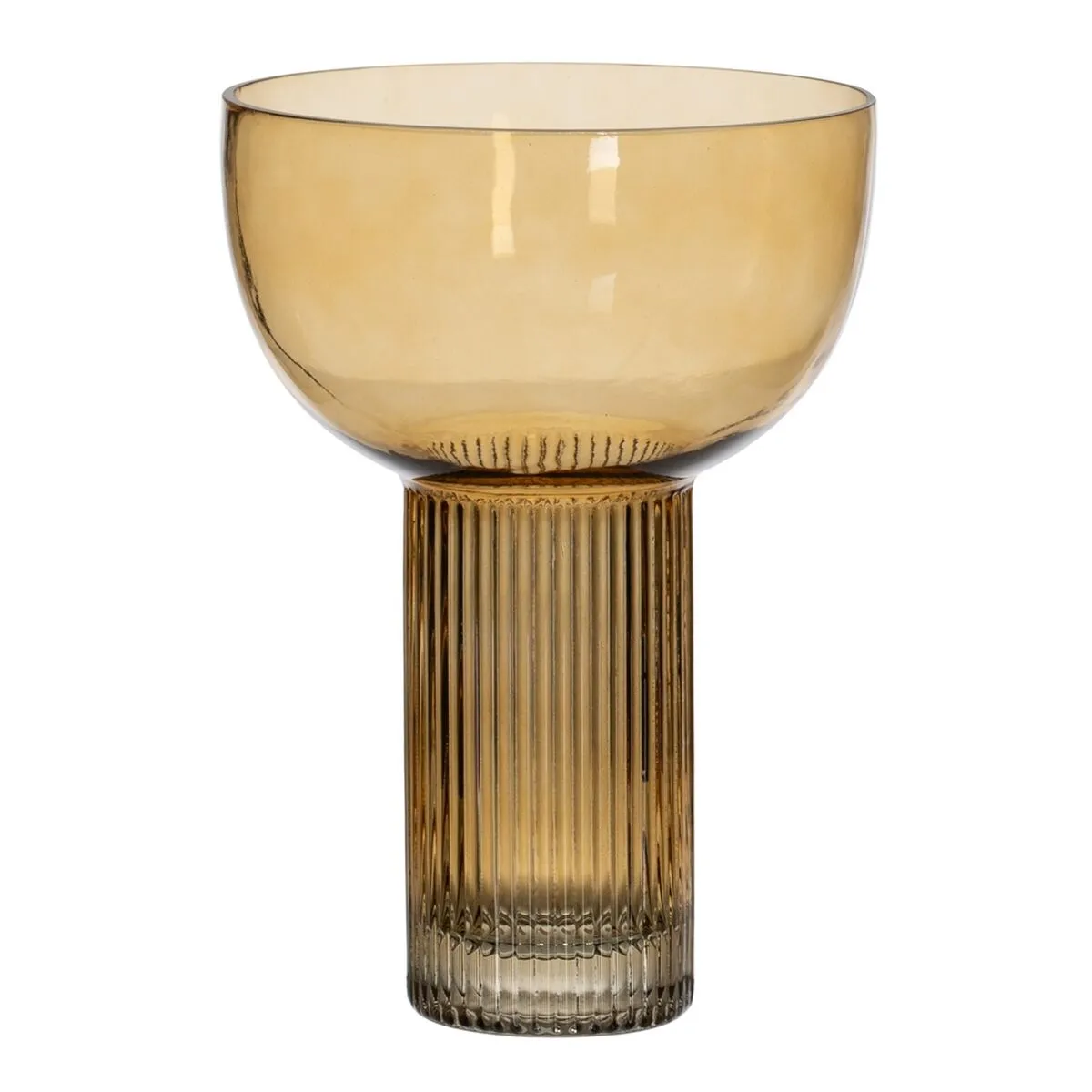 Vaso Marrone Cristallo 18 x 18 x 25,5 cm