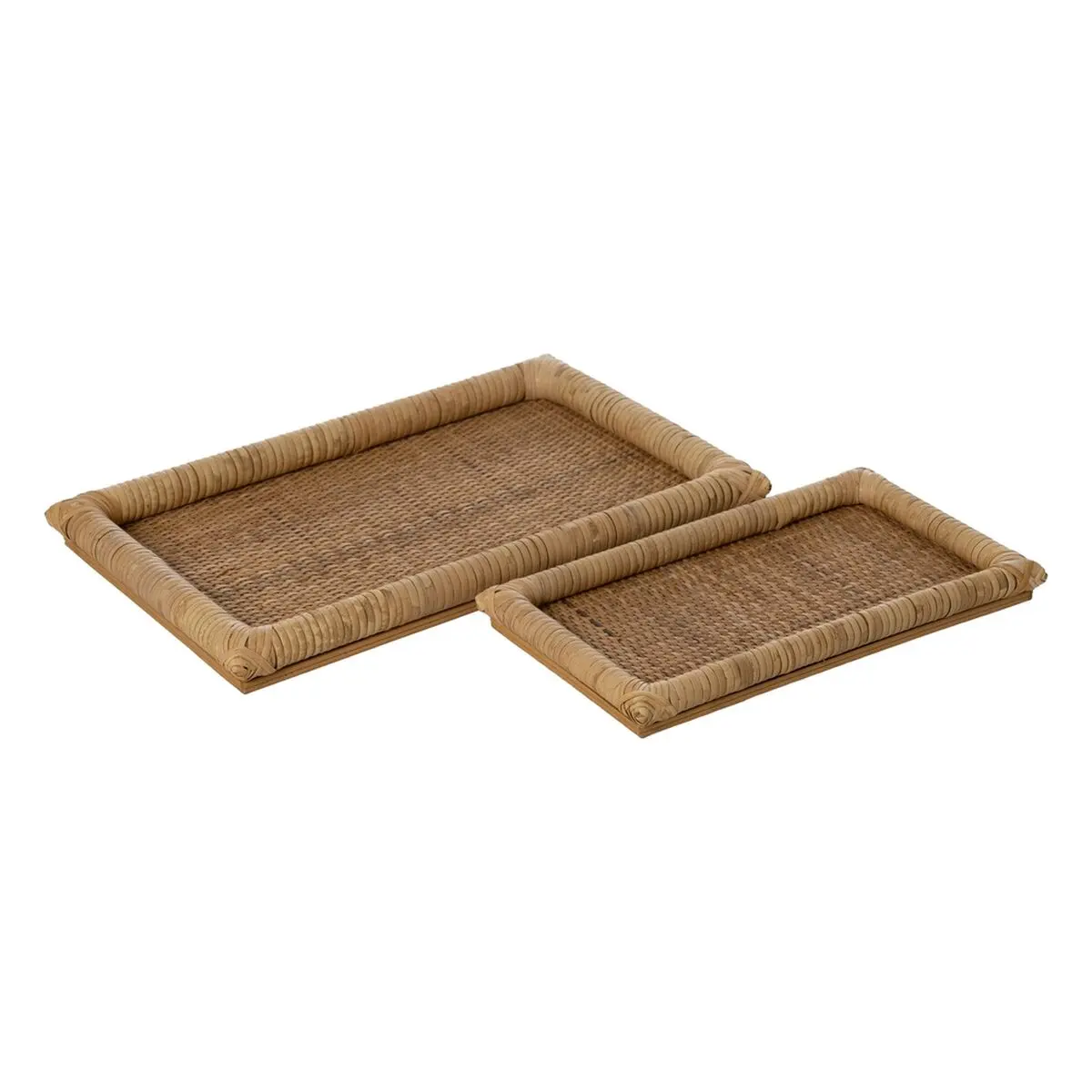 Vassoio per aperitivi Naturale Rattan 47,5 x 30 x 4 cm (2 Unità)