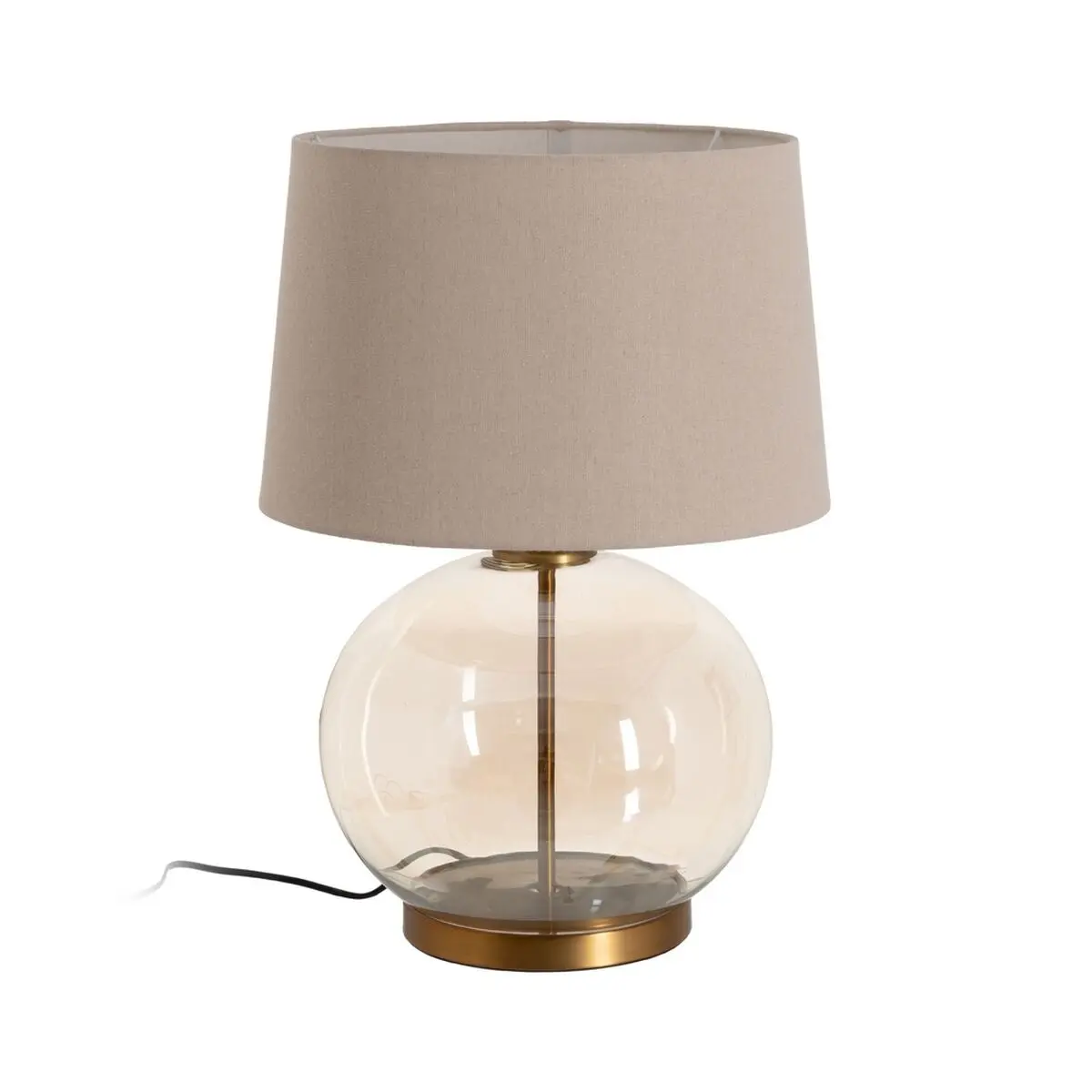 Lampada da tavolo Dorato Lino Metallo Cristallo 60 W 220-240 V 40,5 x 40,5 x 57 cm