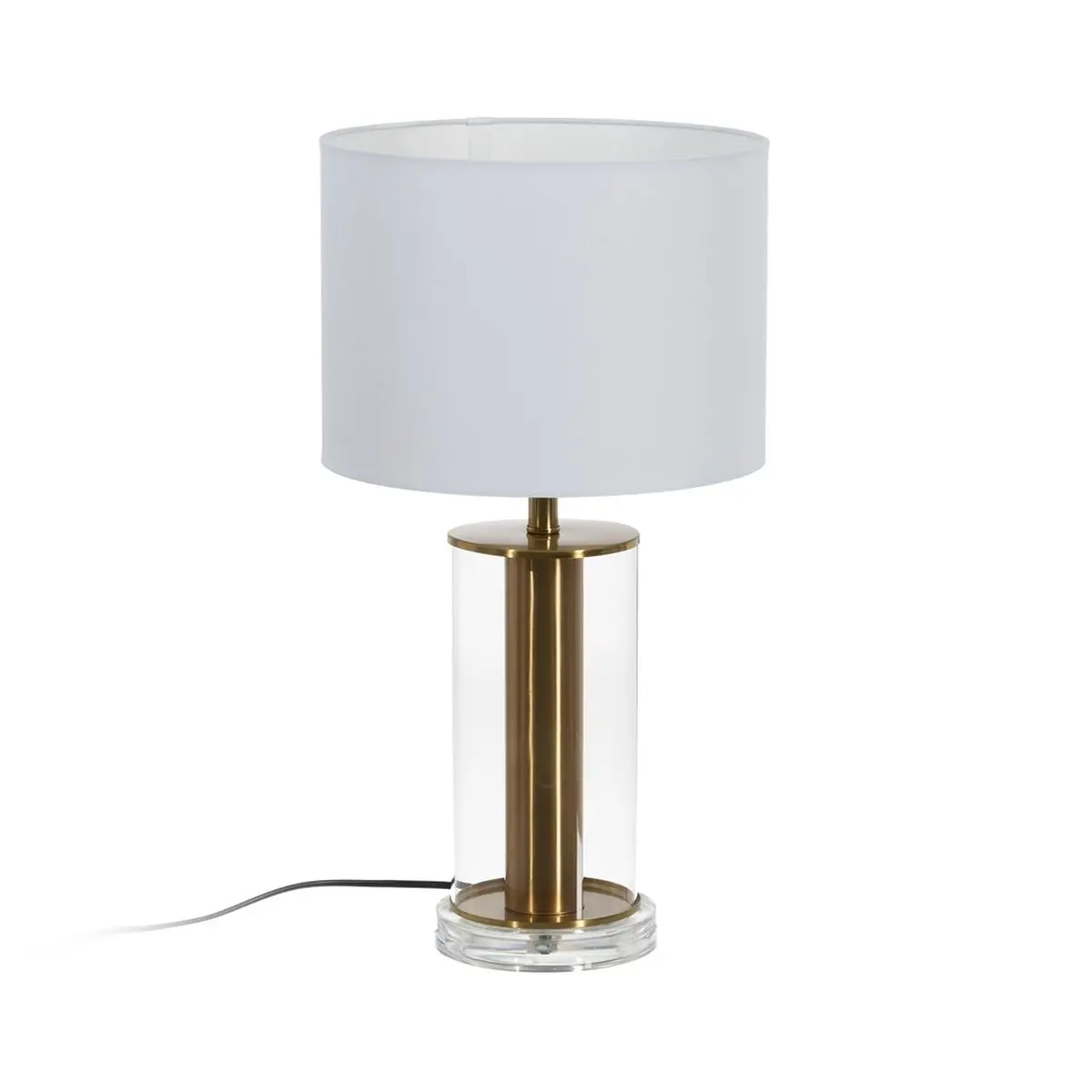 Lampada da tavolo Bianco Dorato Cristallo Ferro 40 W 28 x 28 x 51 cm