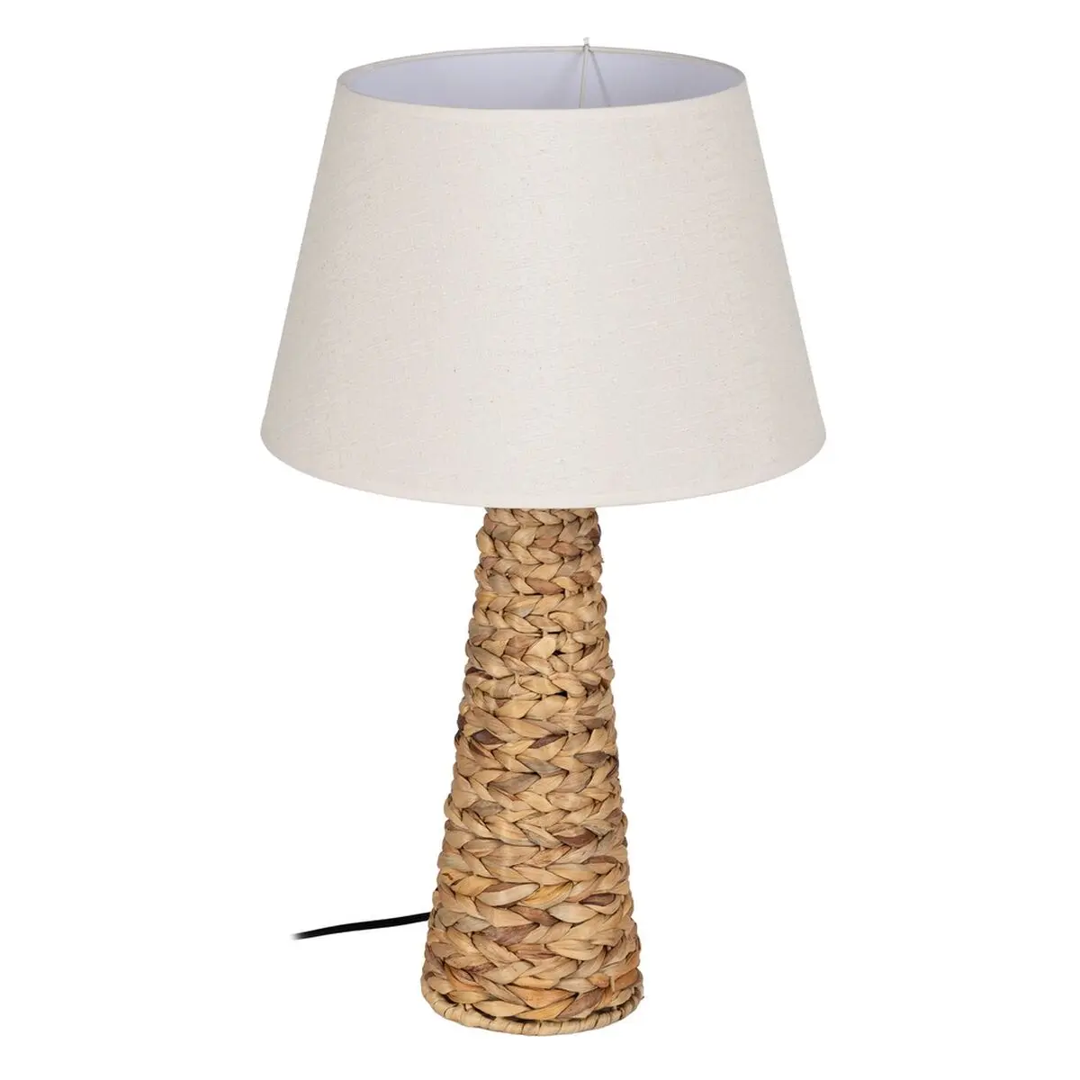 Lampada da tavolo Crema Naturale Lino Ferro Fibra naturale 60 W 220-240 V 35 x 35 x 58 cm