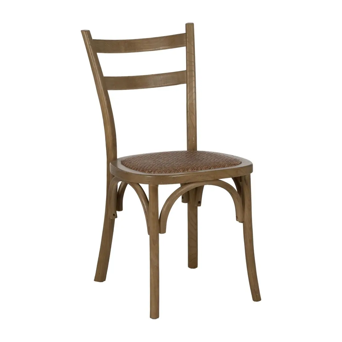 Sedia da Sala da Pranzo Naturale Rattan Legno di olmo 45 x 54 x 88,5 cm