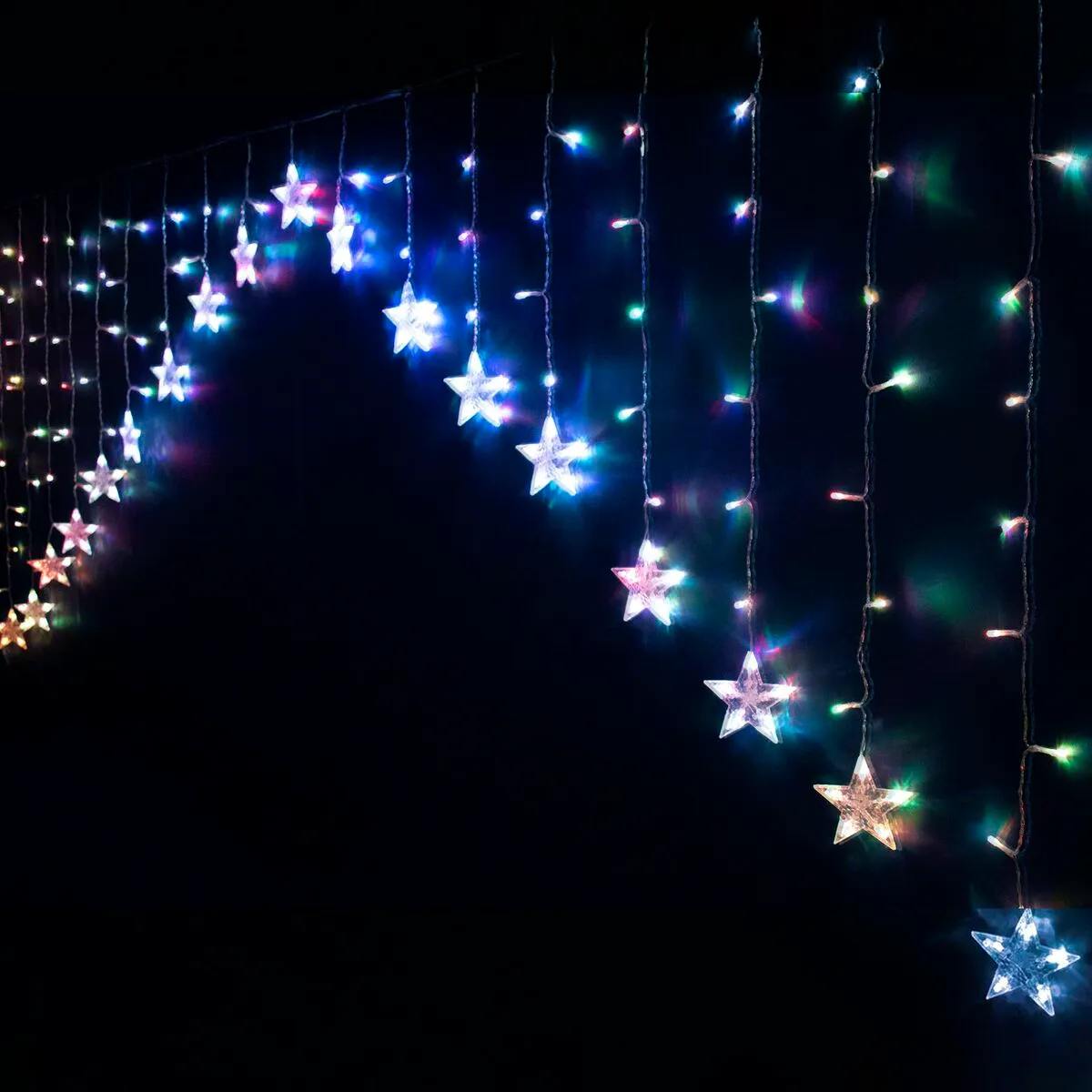 Tenda Luminosa LED Multicolore Stelle