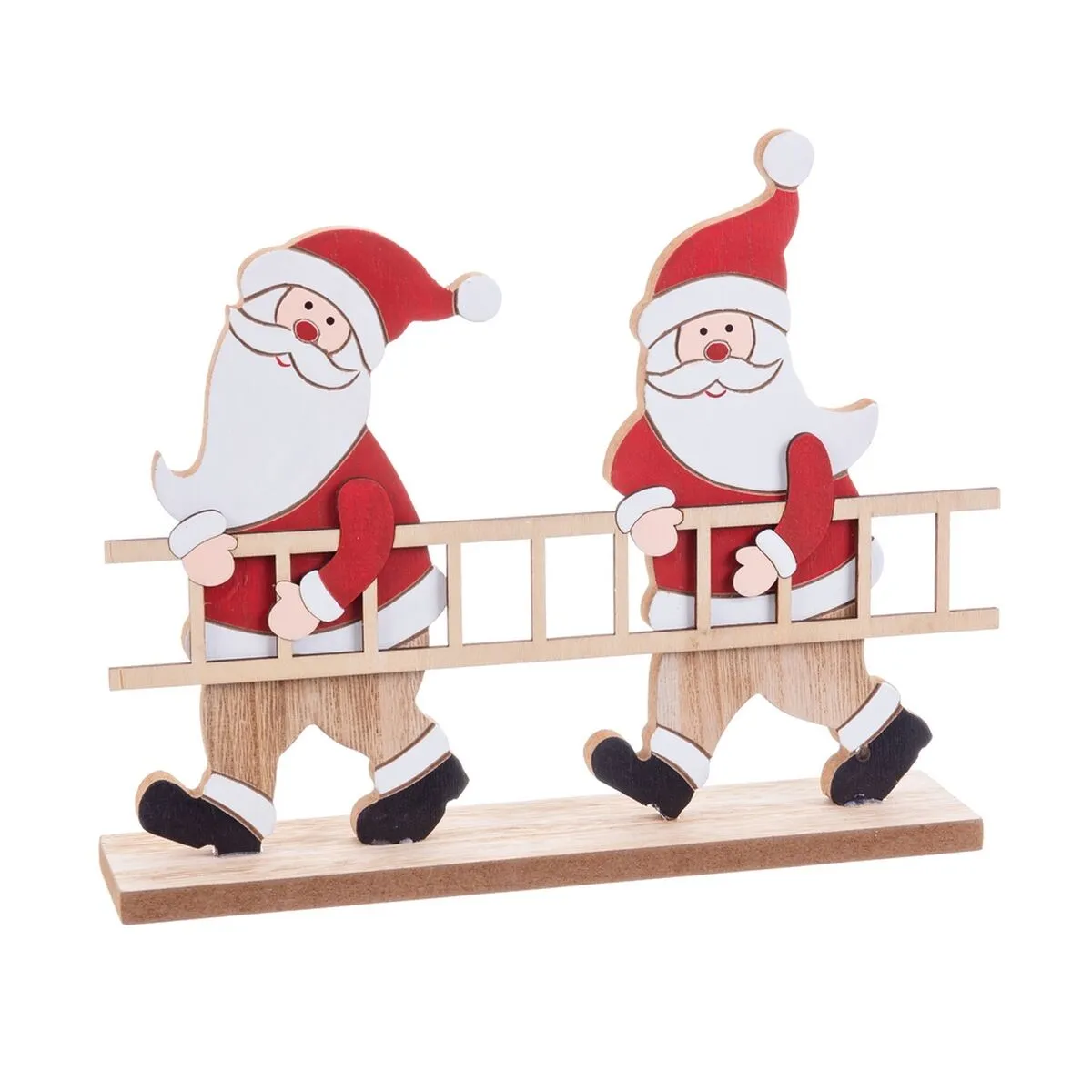 Decorazione Natalizia Multicolore Legno Babbo Natale 14,5 x 5 x 19 cm