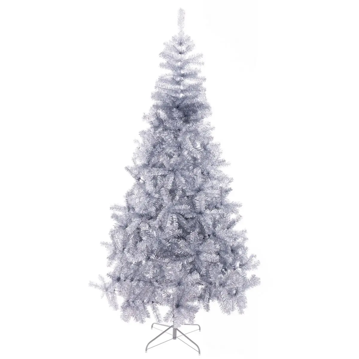 Albero di Natale Argentato Metallo Plastica 120 X 120 X 240 CM