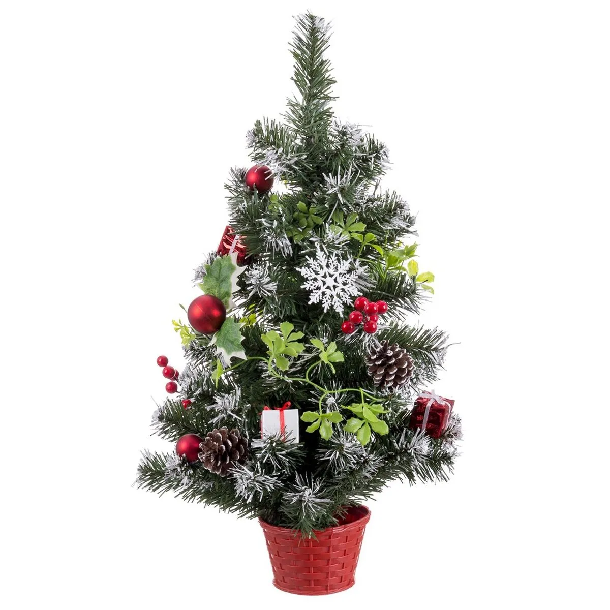 Albero di Natale Rosso Multicolore Plastica Ananas 60 cm