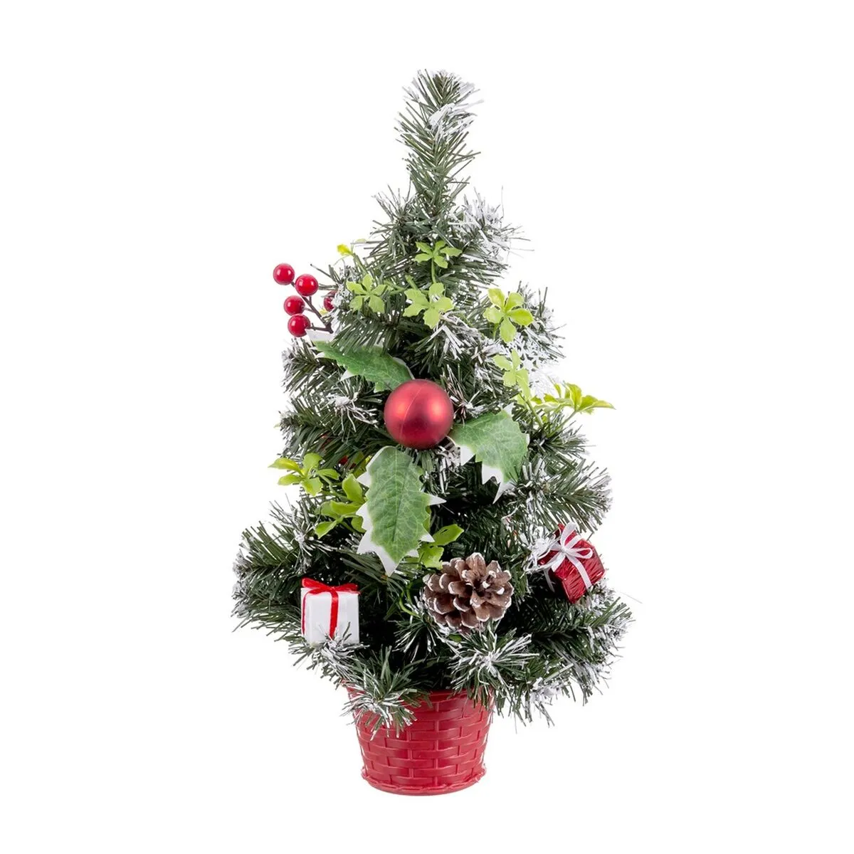 Albero di Natale Rosso Multicolore Plastica Ananas 40 cm