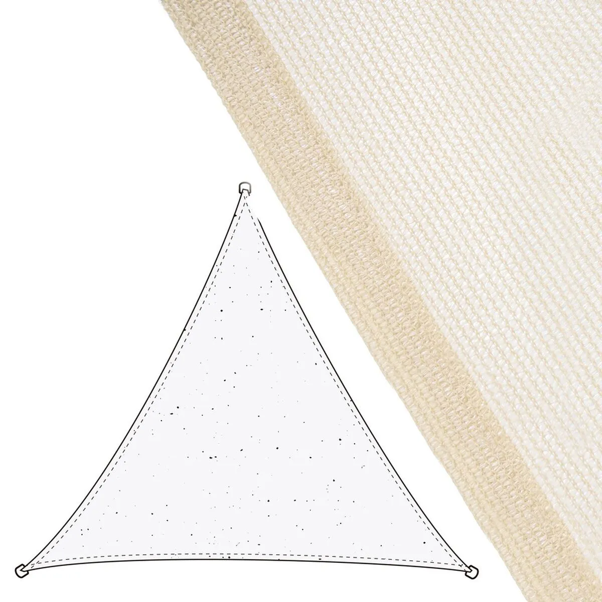 Vele parasole Tenda 5 x 5 m Beige Polietilene 500 x 500 x 0,5 cm