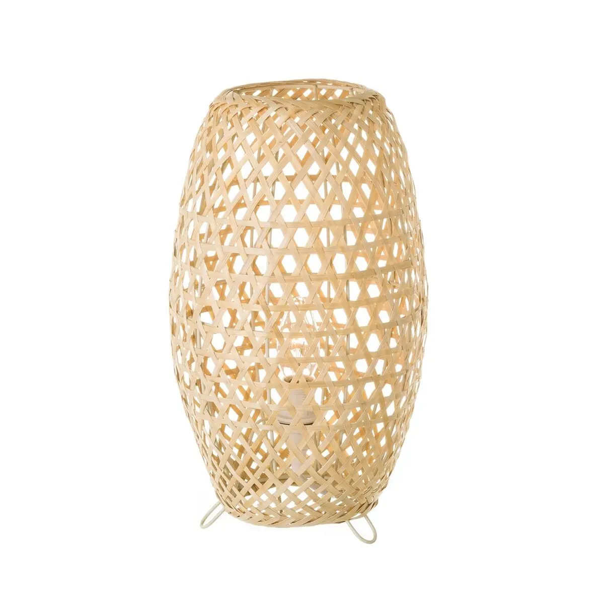 Lampada da tavolo Naturale Metallo Bambù 40 W 220-240 V 20 x 20 x 35 cm