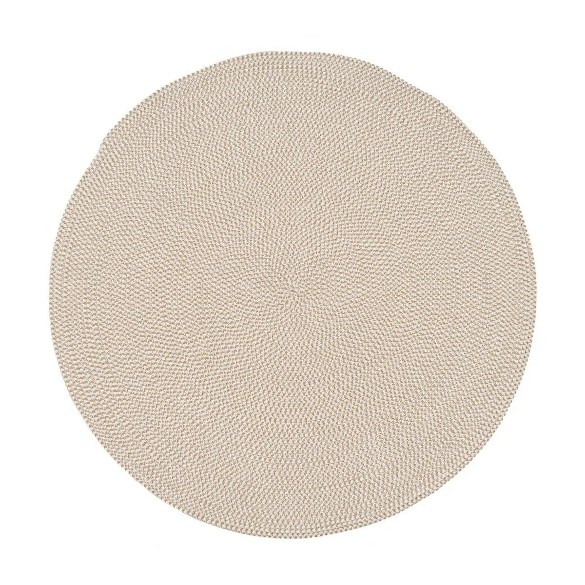 Tappeto Bianco Beige 110 x 110 x 0,2 cm