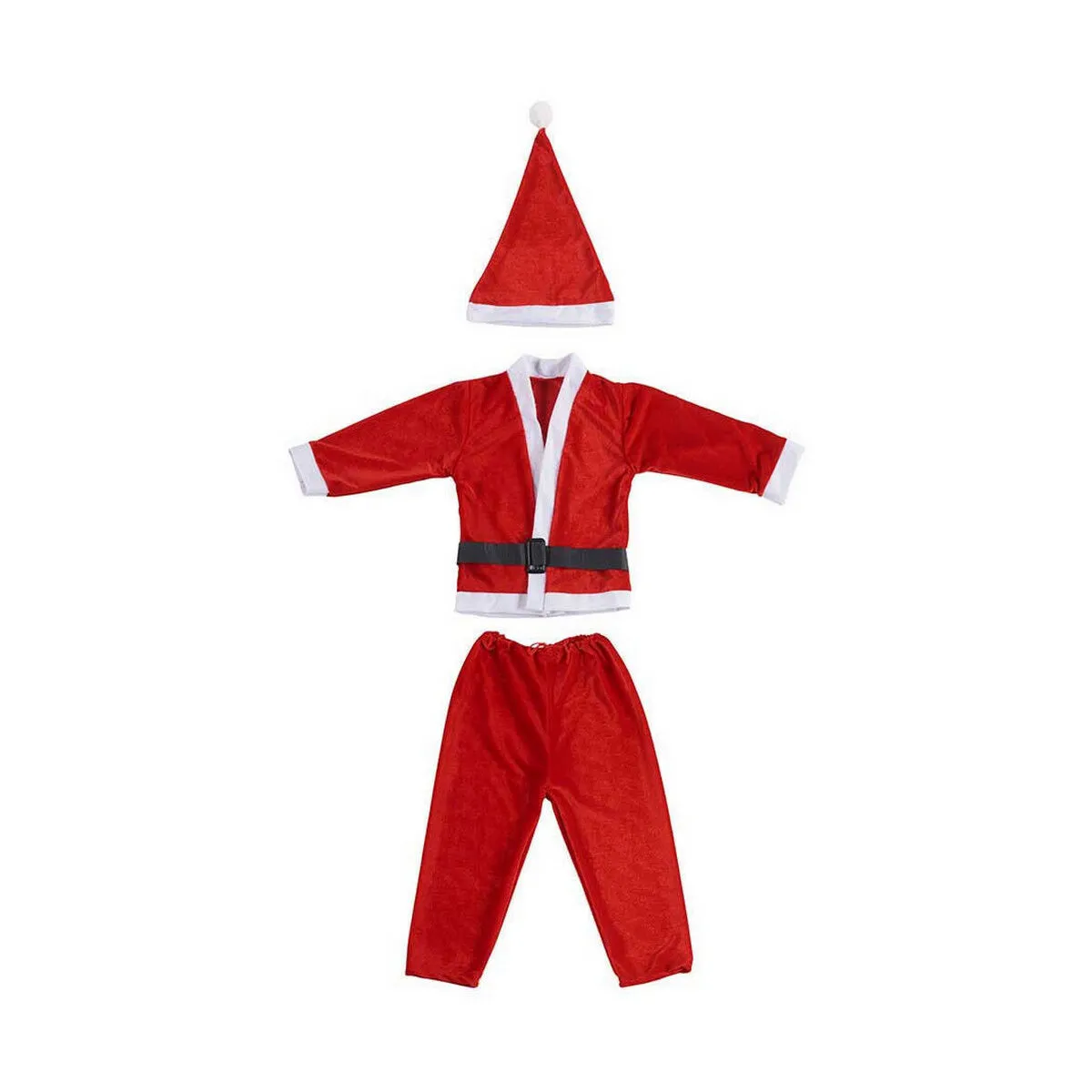 Costume per Bambini Babbo Natale 6-8 Anni Rosso Bianco