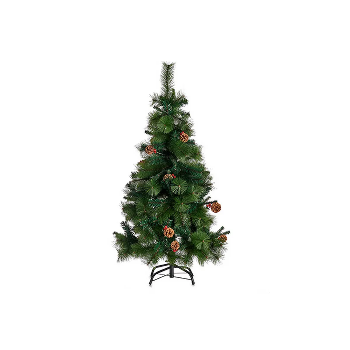 Albero di Natale Rosso Metallo Marrone Verde Plastica