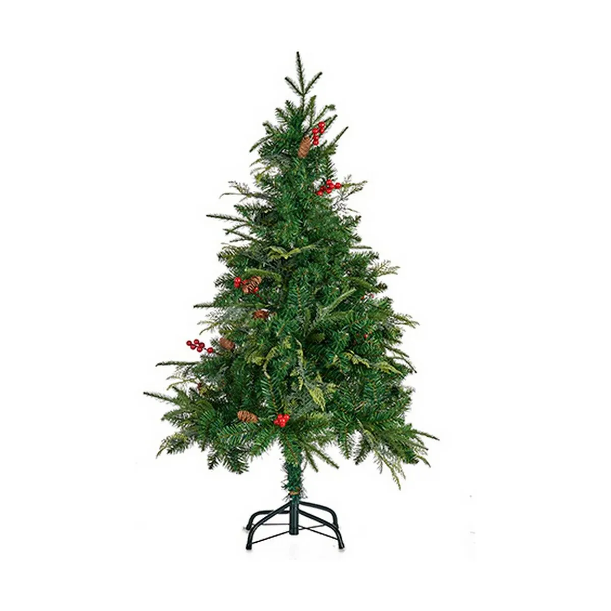 Albero di Natale Rosso Metallo Marrone Verde Plastica (70 x 70 x 130 cm)