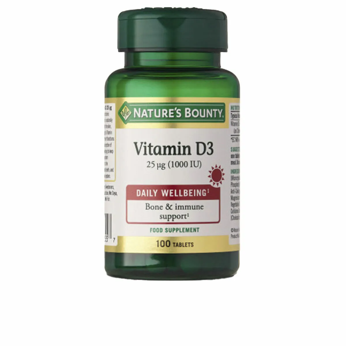 Compresse Nature's Bounty Vitamina Ui Vitamina D3 100 Unità