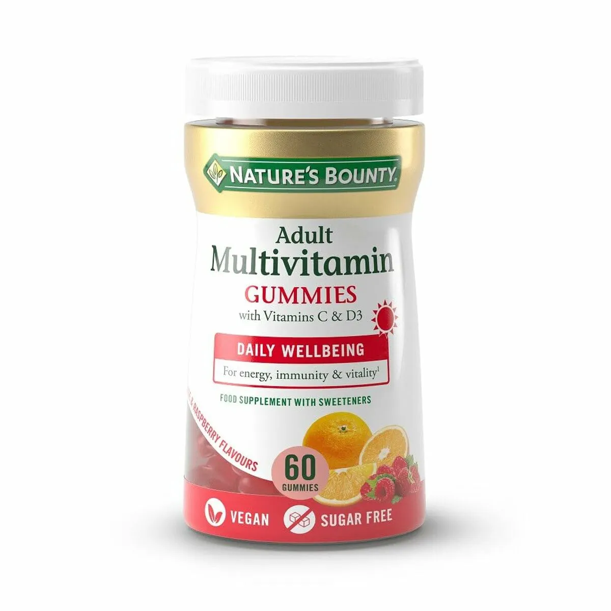 Integratore Alimentare Nature's Bounty Caramelle gommose Multivitamine Arancio Lampone 60 Unità