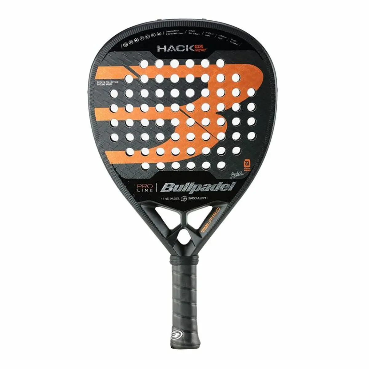 Racchetta da Padel Bullpadel Hack 03 Comfort 24 Nero