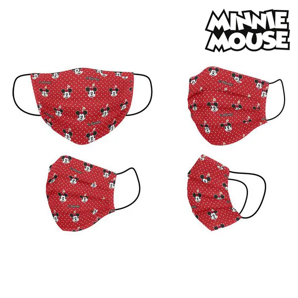 Mascherina Igienica Minnie Mouse Per bambini Rosso