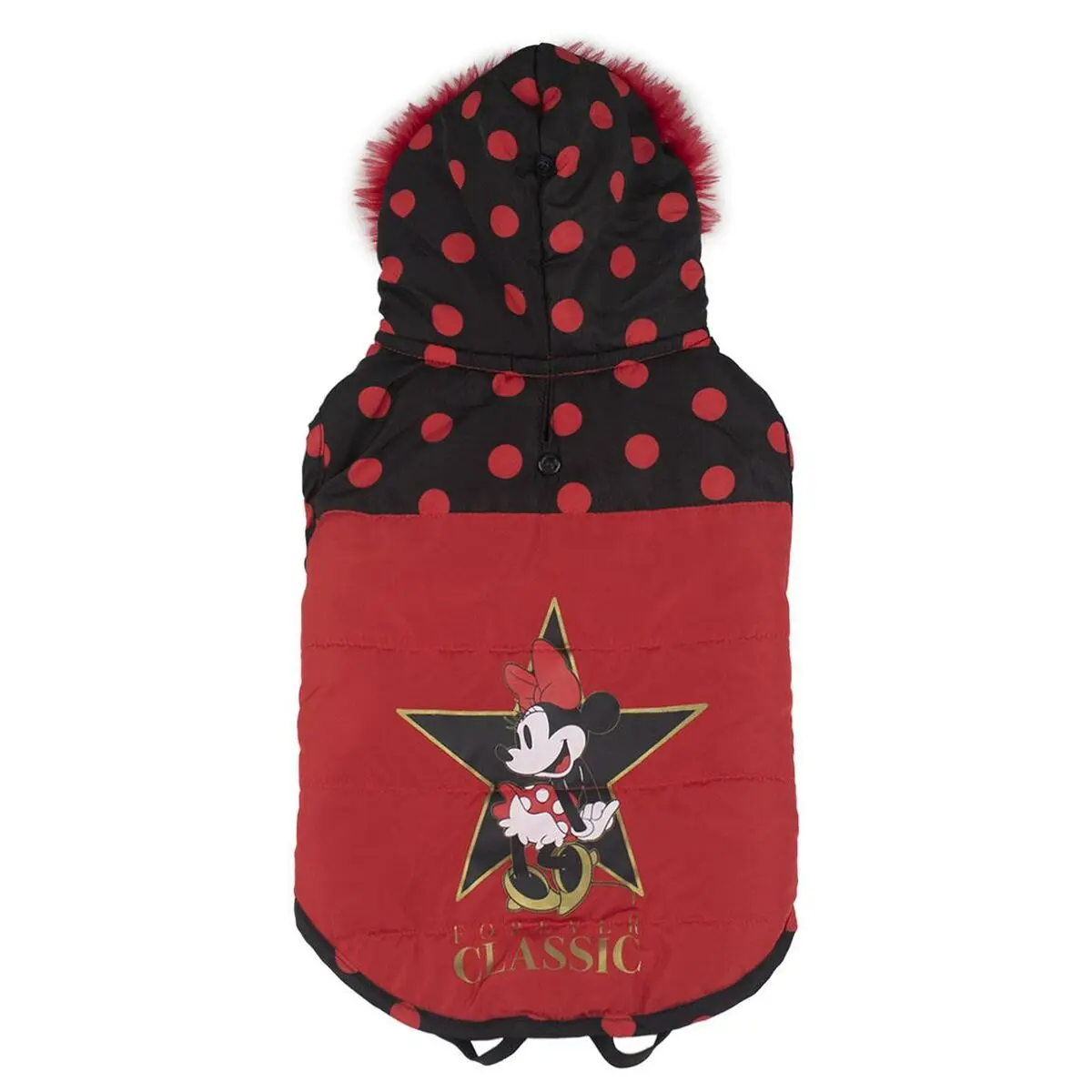 Cappotto per Cani Minnie Mouse Nero Rosso XXS