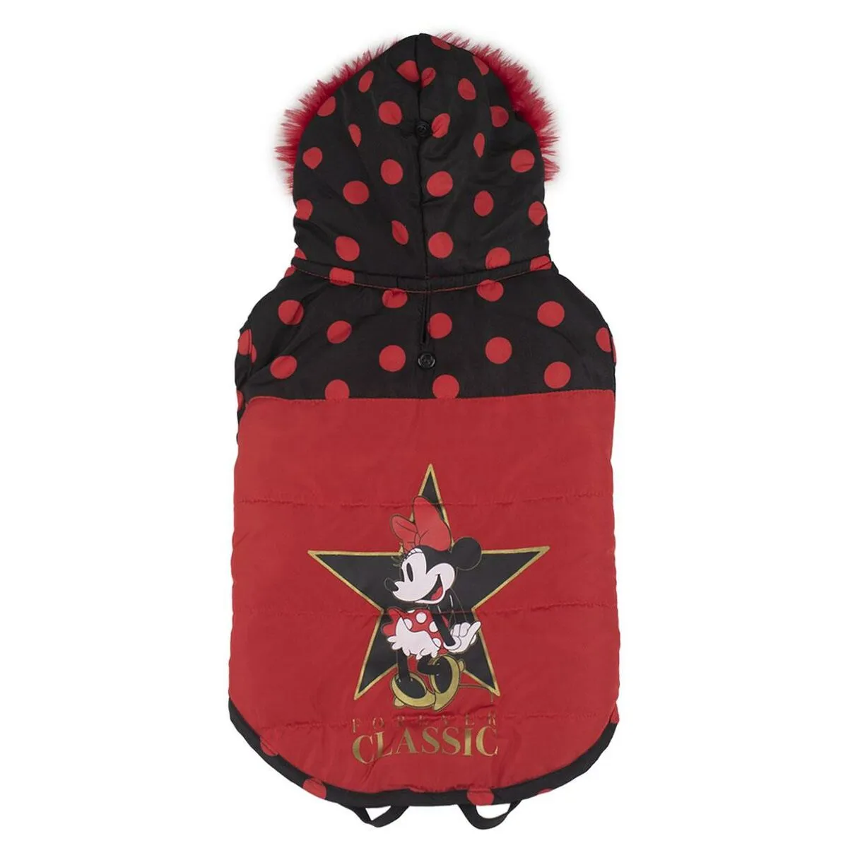 Cappotto per Cani Minnie Mouse Nero Rosso S