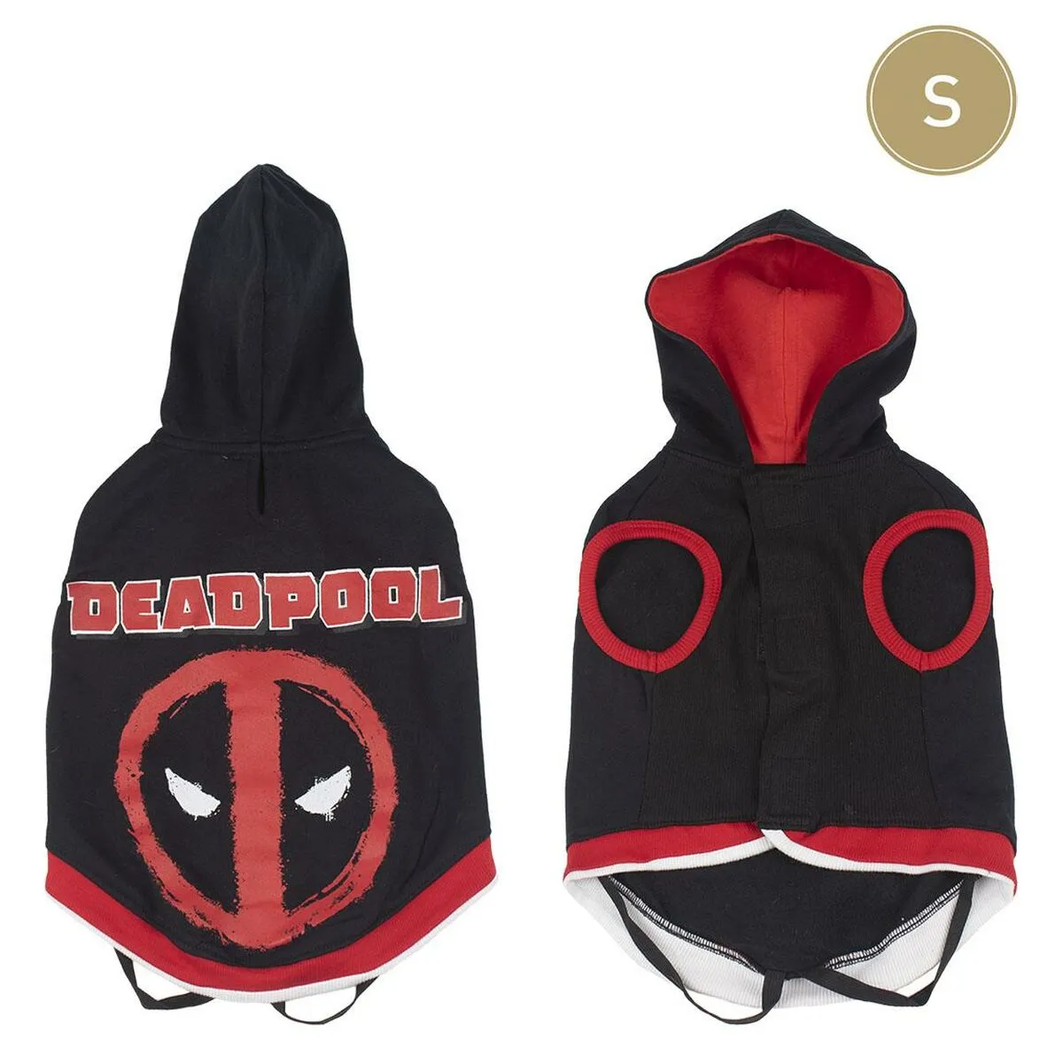 Felpa per Cani Deadpool S Nero